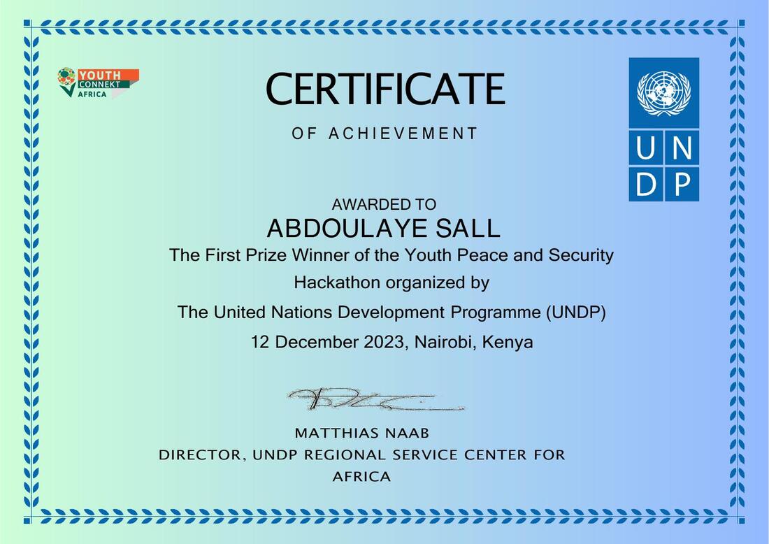 Certificate of Achievement — PNUD